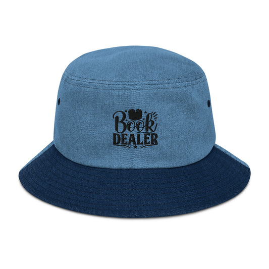 Book Dealer Embroidered Denim bucket hat